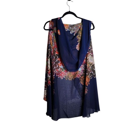 Kimono multicolor floral sleeveless boho s/m - Picture 2 of 3